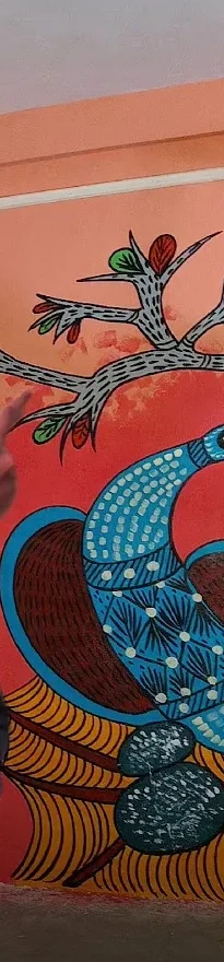 Mural · Gond Peacock